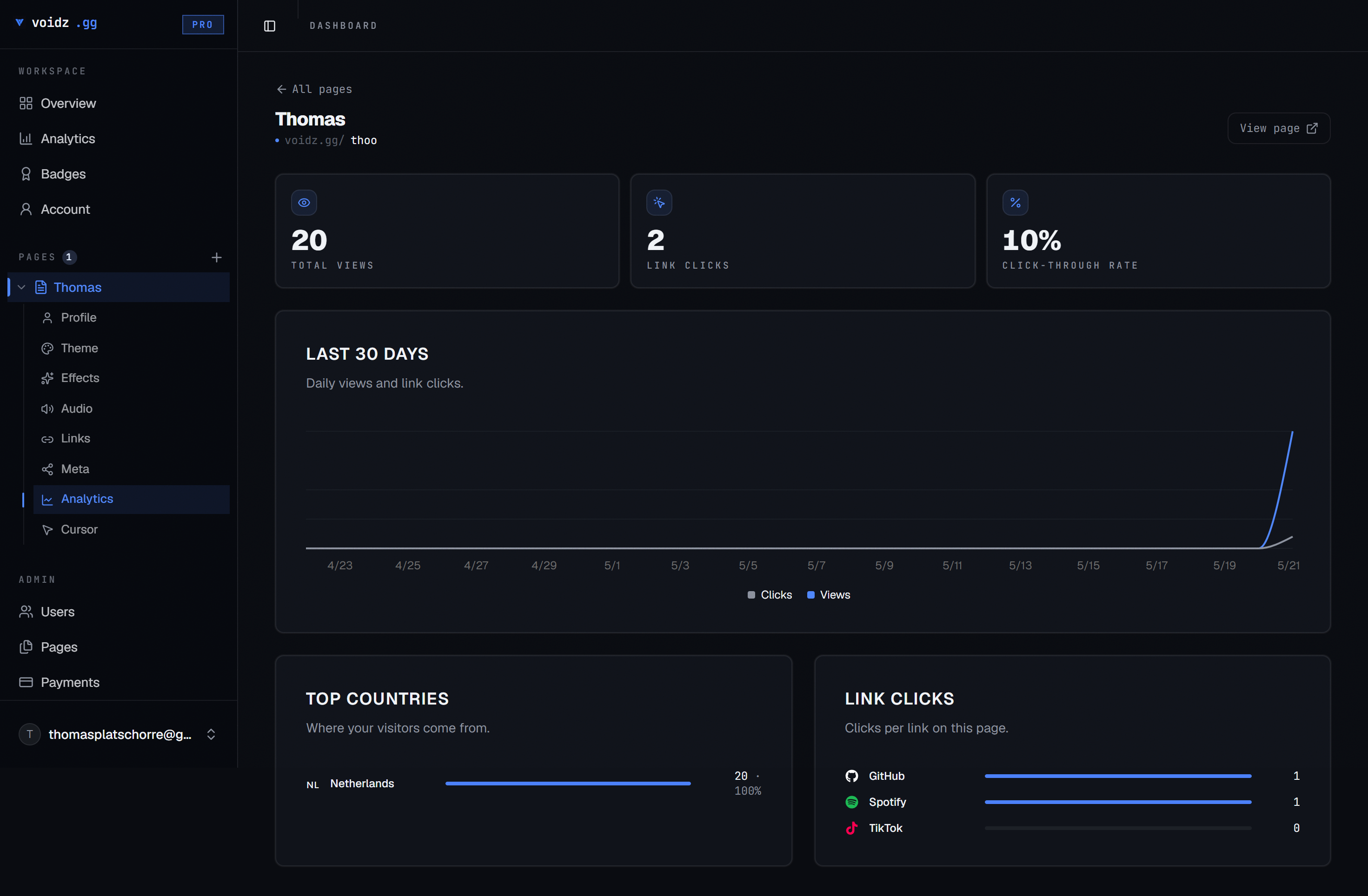 voidz.gg dashboard preview